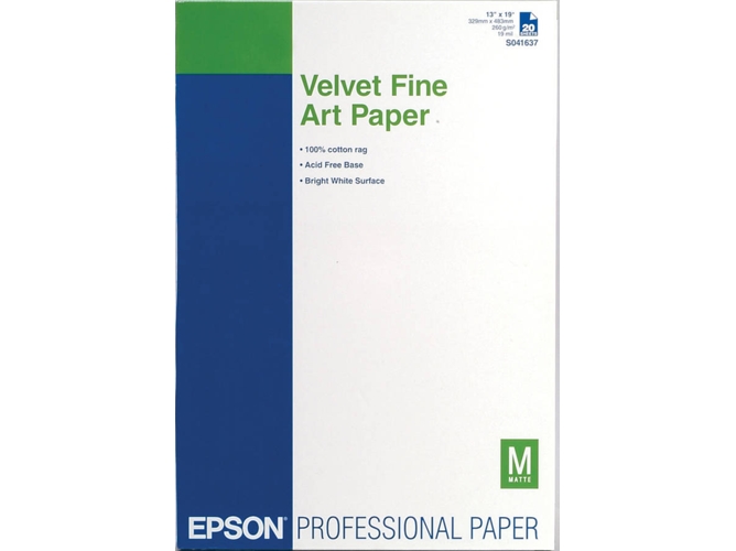 Papel para impresora EPSON Velvet Fine Art - C13S041637
