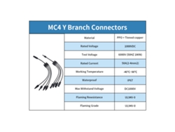 Cable Adaptador Paralelo Mc4 Con Conector En Y De 1 A 4 Y Kit De Herramientas Para Paneles Solares