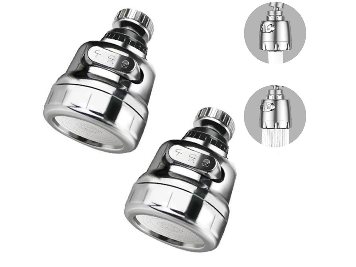 Grifo Pivotante 360 Con 2 Modos Regulables, Ahorro De Agua, Filtro Y Boquilla Para Cocina Y Baño