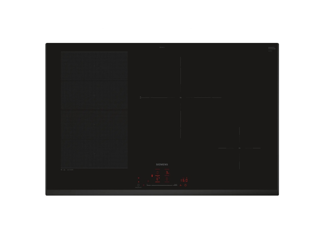 Placa de inducción 80cm 4 fuegos 7400w negra EX851HEC1F - SIEMENS