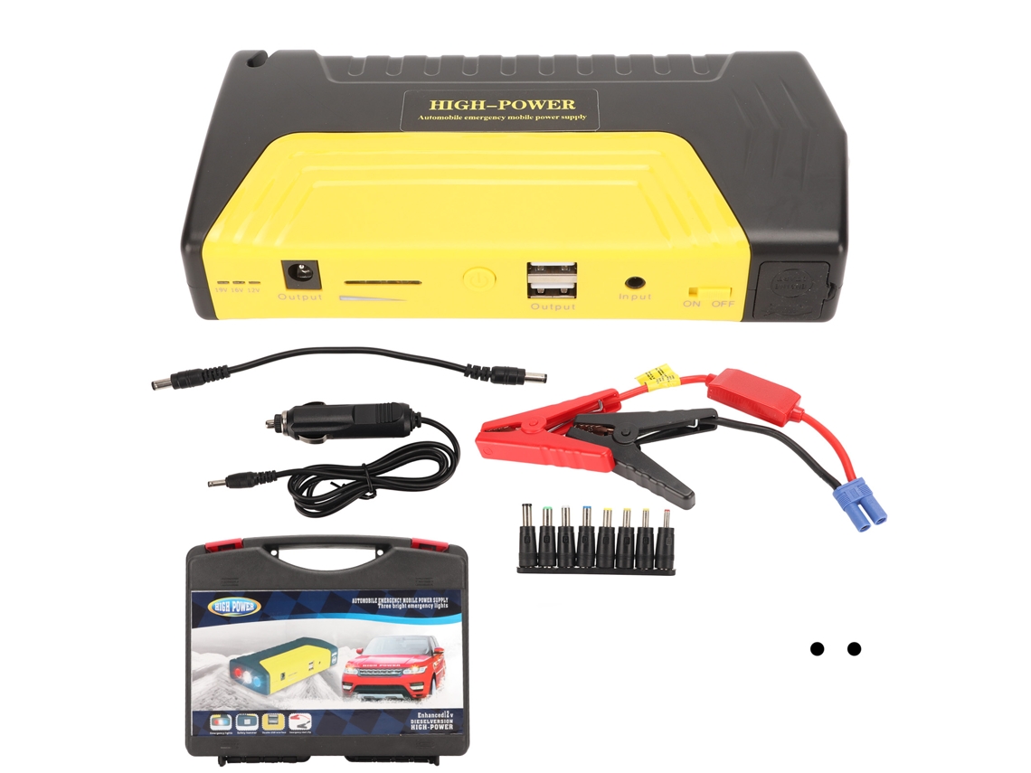 Organizador De Baterías Para Coche 600a 20000mah Carga Rápida Usb Con Luz Led Paquete De Refuerzo De 12v