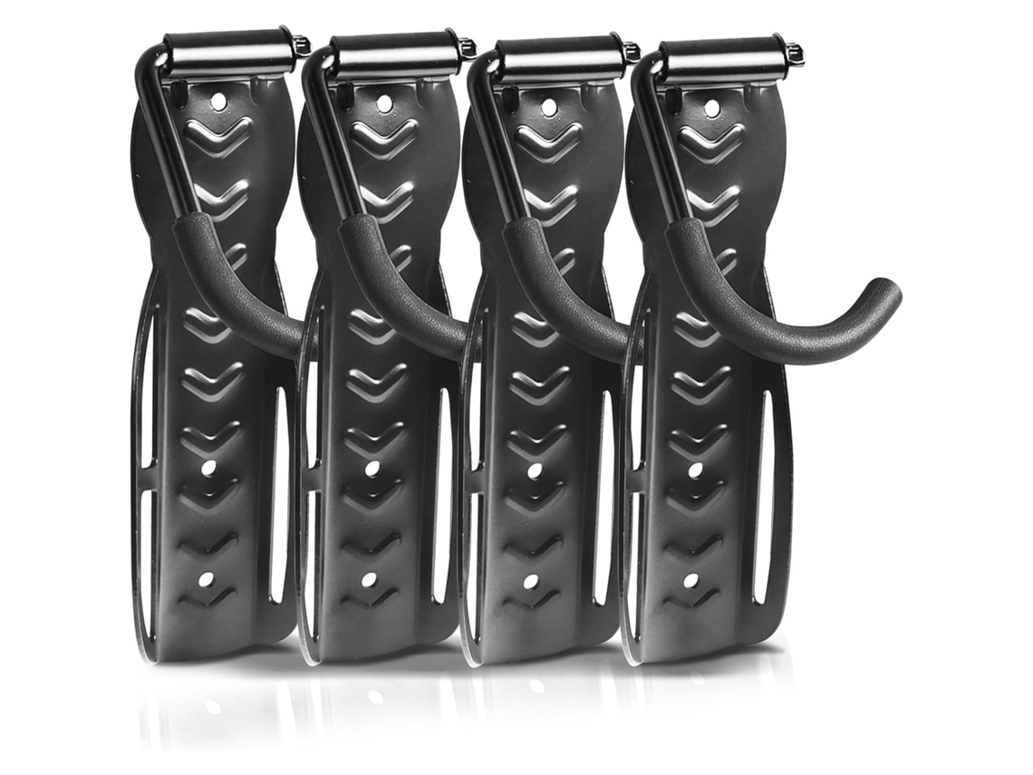 Juego de 4 soportes de pared MDUG para bicicletas, 26x11x12 cm, hasta 30 kg.