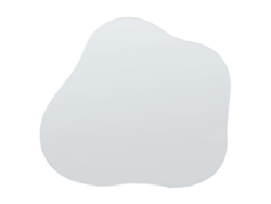 Espejo BELIANI Bagneux de Vidrio Plateado 50x0.5x55