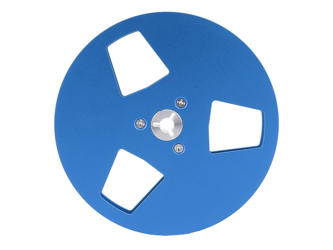 Bobina Vazia De Fita 5 Polegadas 3 Buracos Nab Universal De Liga De Alumínio Para Gravador Studer Revox Rolo A Rolo 1/4 Polegada Azul