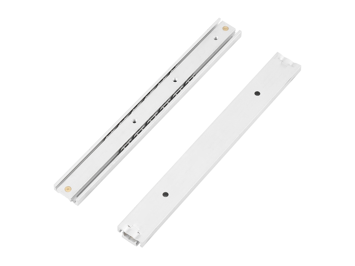 Juego De 2 Rieles Para Cajones Y Armarios De Aleación De Aluminio, Mini, Duraderos Y De Acabado Liso (140 Mm).