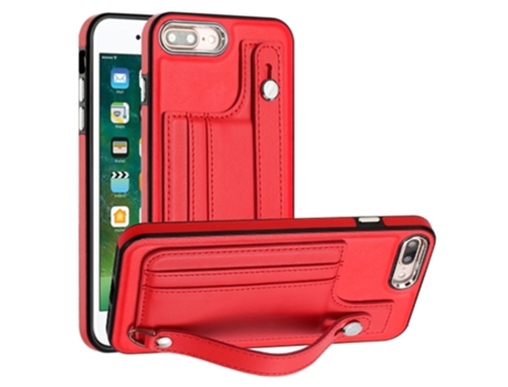 Funda Mobile Phone Cases Shockproof With Wrist para iPhone 6 Plus Piel Marrón