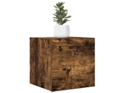 Mueble Para Tv De Pared Color Roble Ahumado 30,5x30x30 Cm