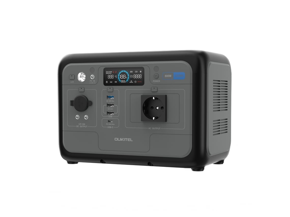 Estación De Energía Portátil Oukitel P800e, 512wh 800w Batería De Respaldo Con Carga Rápida Ac+dc, Generador Solar Para Camping Y Emergencias