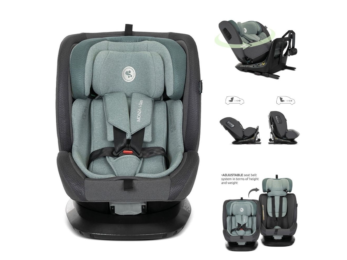 Silla de coche Monza I Size Isofix 360° con barra antirrebote Lorelli Verde (40-150 cm)
