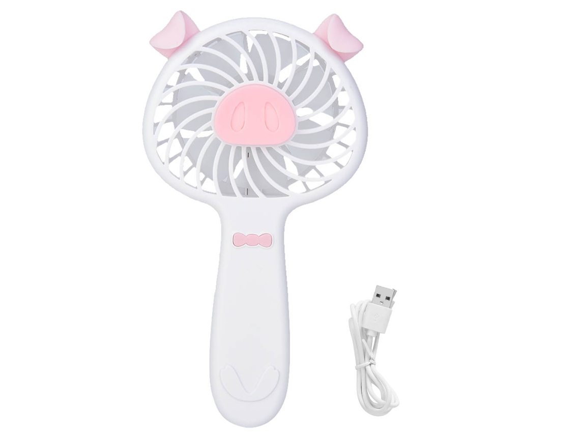 Ventilador portátil recargable por USB con 3 velocidades - Blanco