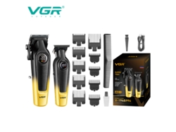 Conjunto de Máquina de Cortar Cabelo Elétrica , Recarregável, com Gravação e Visor Digital Lcd. MDUG (dourada)