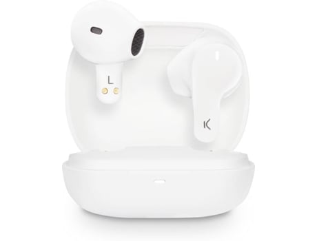 Auriculares Bluetooth True Wireless KSIX Truebuds 3 (In Ear - Micrófono - Blanco)