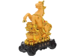 Escultura De Caballo Hecha A Mano En Resina Dorada, Decoración Para Oficina O Hogar, Figura De Animal Para Año Nuevo.