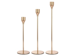 2026-juego De Portavelas De Metal Hierro Moderno Elegante Decorativo Para Velas Taper Boda Cena Fiesta Aniversario Oro 3 Piezas