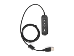 Adaptador H901 Para Auriculares De Centro De Llamadas Con Volumen Ajustable, Conector Usb, Cable Qd, 3,5 Mm, Negro.
