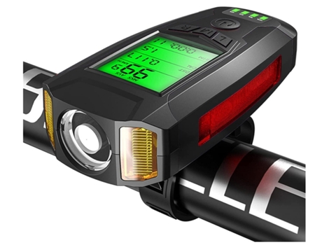 Luz de bicicleta Código de bicicleta Reloj inalámbrico con faro de bocina Código de luz de bicicleta Reloj de código inalámbrico con ENZONS Equi-Bl...
