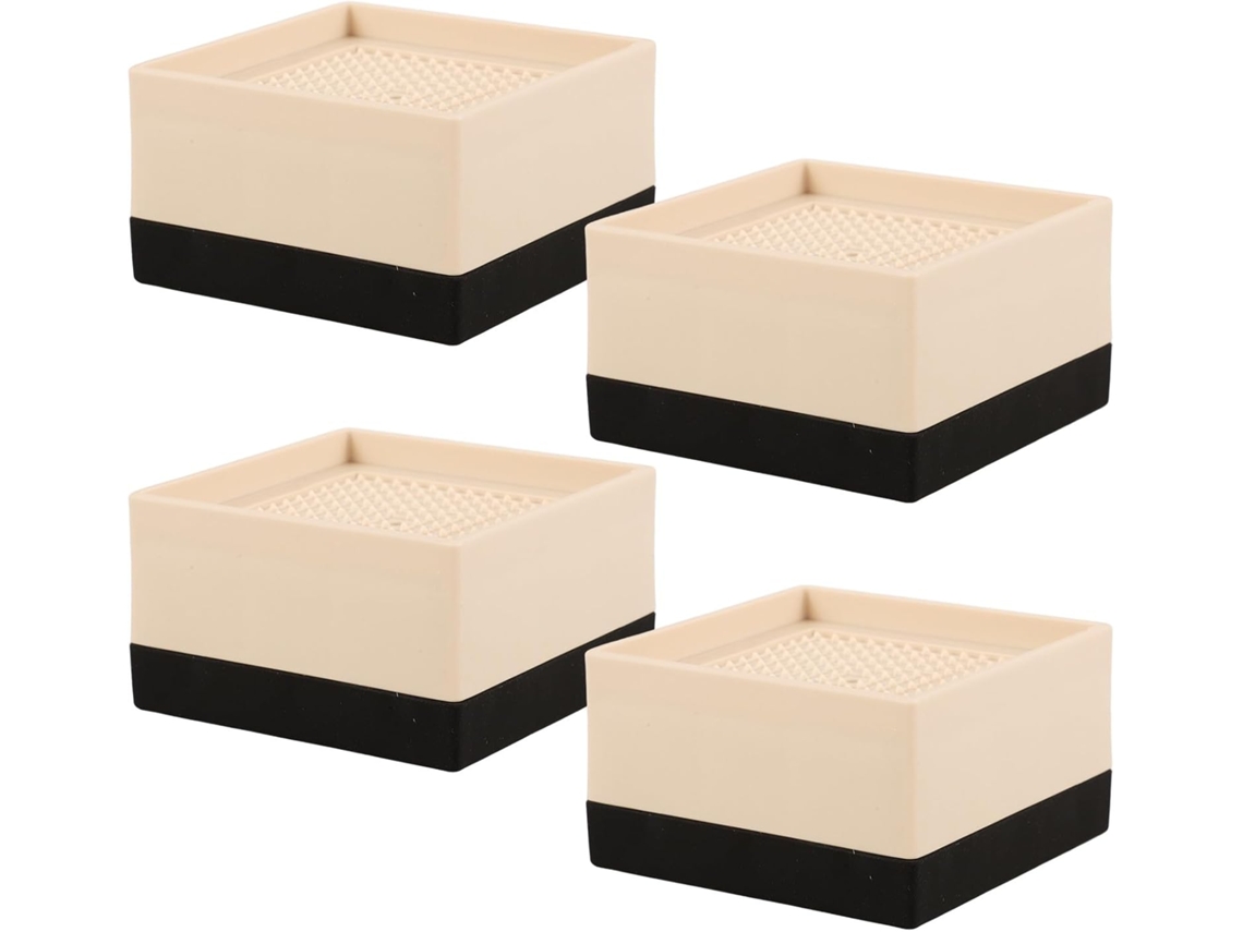 4 4.8 Juego De Elevadores De Resina Beige Para Muebles, Patas De Cama Y Mesa,