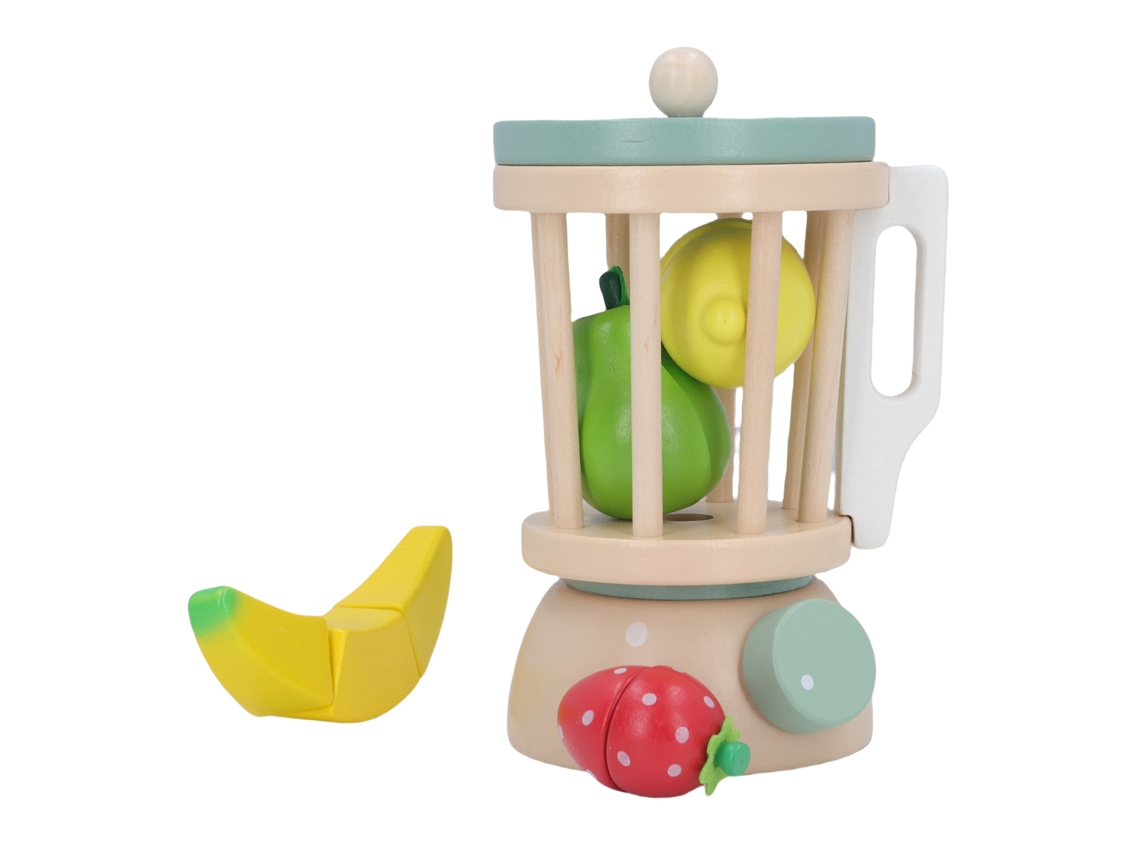 Batidora De Juguete De Madera Con Fruta Para Niños - Juego De Cocina Educativo