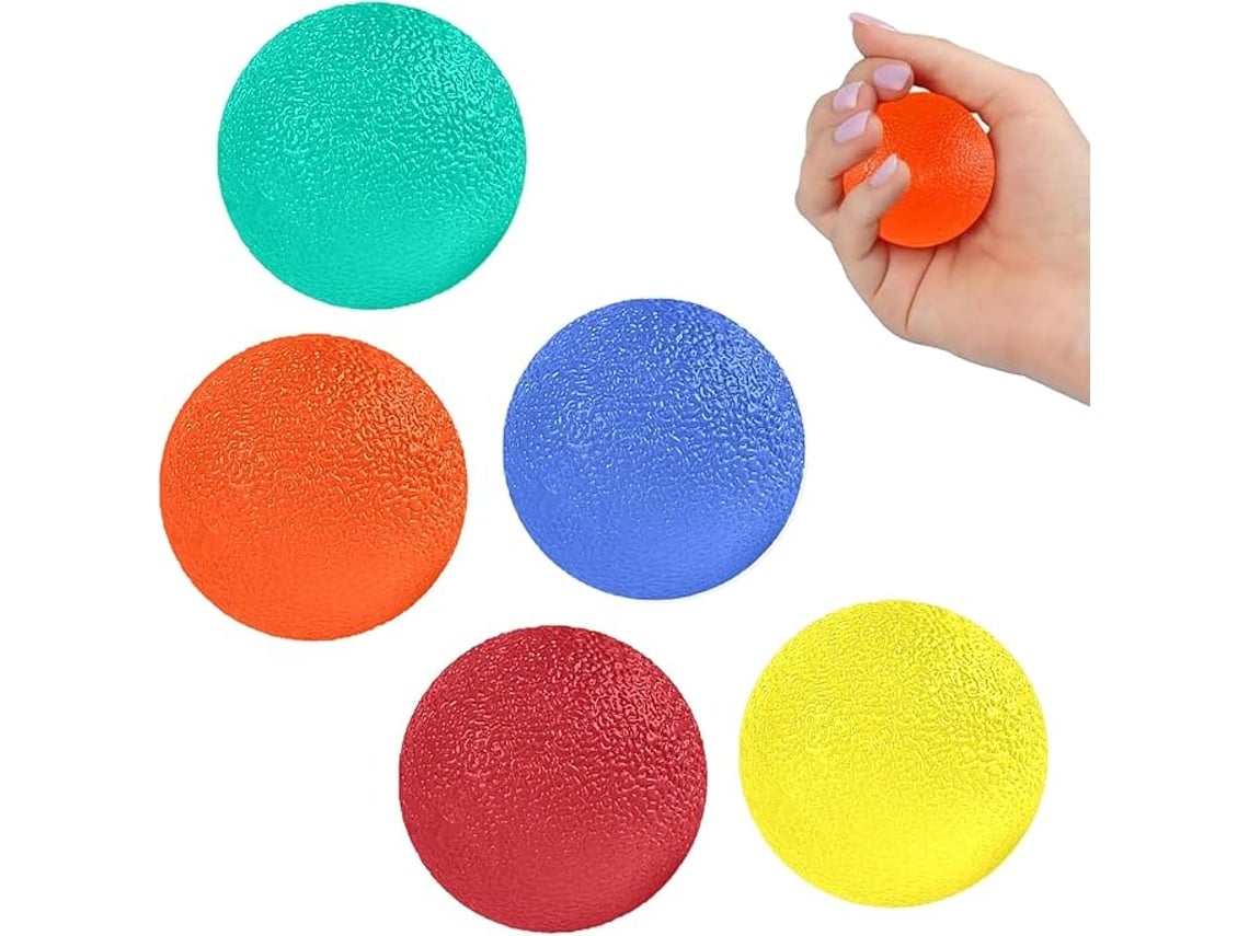 5 Pelotas Para Rehabilitación, Alivio Del Estrés, Ejercicio De Manos Y Desarrollo De La Fuerza.