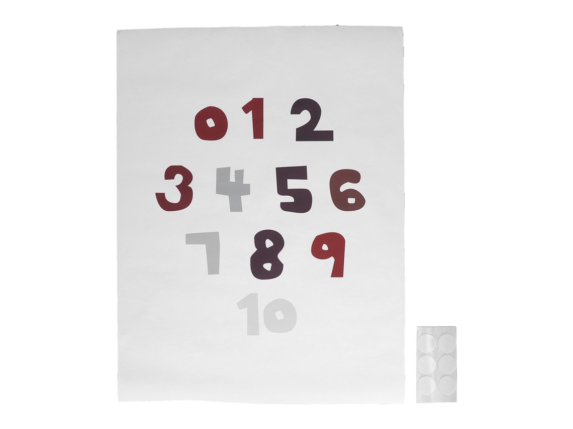 Póster De Números Del 0 Al 10 Para El Aprendizaje Infantil Con Fondo Decorativo Adhesivo De Doble Cara Para El Aula.