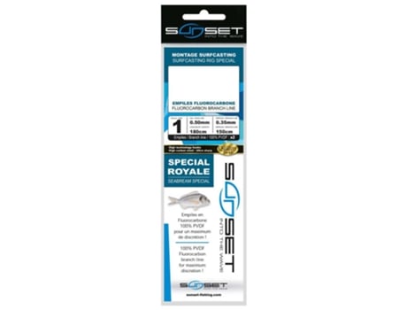 Baixos de Linha Surfcasting Rs Competition N1 150 Cm Transparente 2Sunset