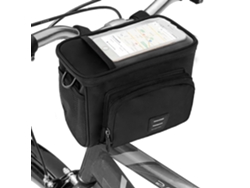 Bolsa para manillar de bicicleta, cesta delantera para bicicleta con pantalla táctil, resistente al agua, paquete de almacenamiento de accesorios para bicicleta BISBISOOUS