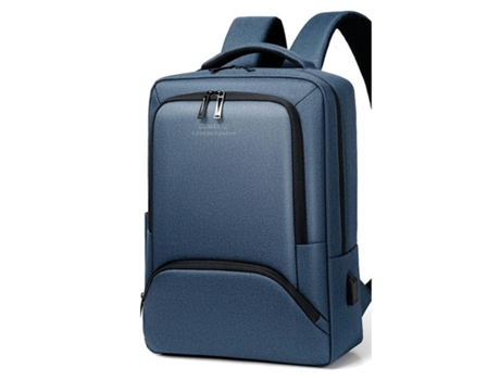 Mochila para hombre Mochila para estudiantes Mochila para computadora impermeable de gran capacidad con puerto de carga USB-Azul