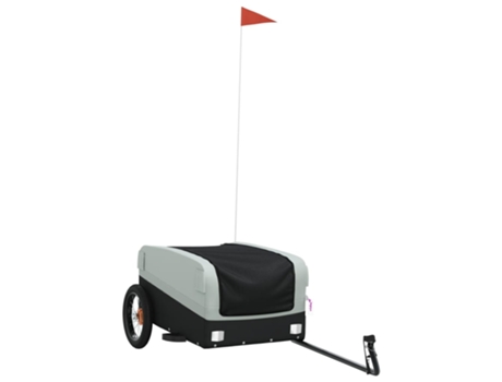 Remolque VIDAXL para bicicleta hierro negro y gris (30 kg)