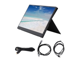 Monitor portátil para juegos con pantalla extendida y funda de cuero sintético