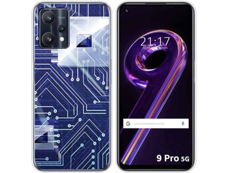 Carcasa para Realme 9 Pro 5G TUMUNDOSMARTPHONE Dibujos Circuito Multicolor
