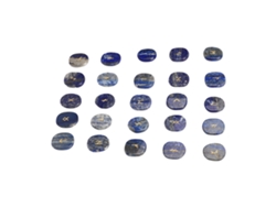 Juego De 25 Piedras Rúnicas Naturales Para Meditación Y Adivinación Con Grabado En Oro.