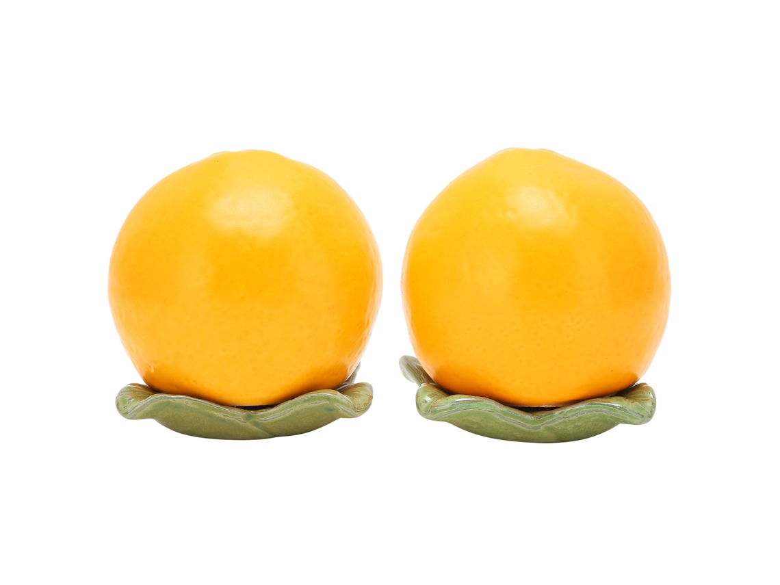 2 Latas De Cerámica Selladas Con Forma De Naranja Para Guardar Té Y Especias - Regalo De Cocina
