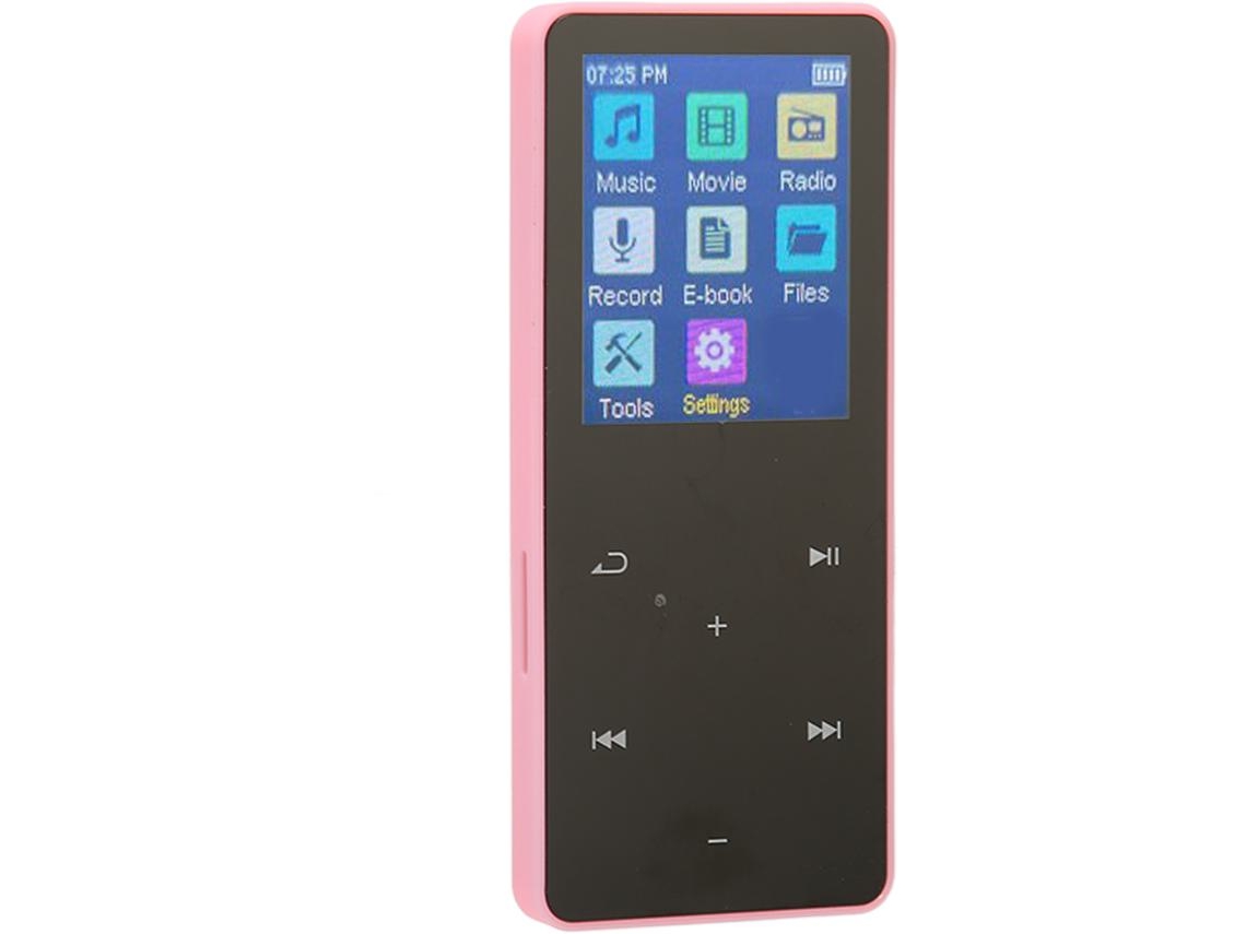 Reproductor MP3 Bluetooth YIZHOOD JS04 1.8Inch HiFi Loseless 8GB (Rosa)