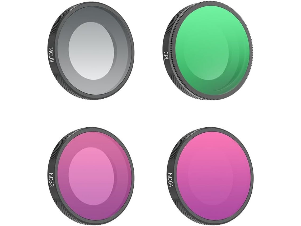 Juego De 4 Filtros Nd Insta360 Go Ultra Mcuv Cpl Nd32 Nd64 Compactos Hd Cristal 7 2 X Cm