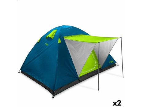 Tienda de Campaña Aktive Toldo 4 personas 240 x 130 x 210 cm (2 Unidades)