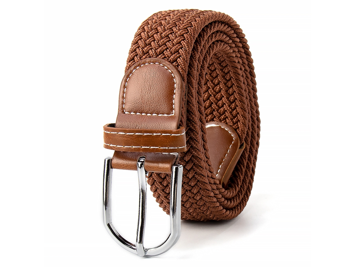Cinturón unisex de tela elástica, ajustable sin agujeros, 110 cm, para vaqueros y uso casual, 1 unidad STELASPLEN