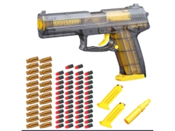 Pistola de juguete WalshLXq con expulsión de cartuchos y revólver transparente para niños, adolescentes y adultos.