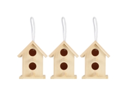 Casita Para Pájaros De Madera Innovadora De 3 Piezas Para Decoración De Jardín, Accesorios Para Nidos De Pájaros