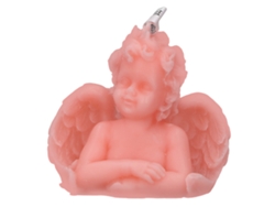 Vela Aromática De Aromaterapia Con Forma De Ángel - Ligera Para El Hogar, Dormitorio Y Oficina - Rosa