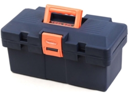 Caja de almacenamiento de herramientas de plástico de ingeniería de doble capa, azul marino y naranja CHABERLU