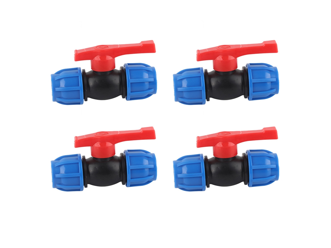 4 Válvulas De Bola Rectas De Pe De 3/4 De Pulgada, Accesorios Para Válvulas De Cierre, Jardín Y Hogar.