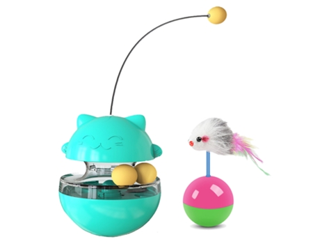 Divertido Juguete Interactivo Para Gatos Vaso Juguete Para Gatos Juguete Con Fugas Con Divertido Palo Para Gatos ELKUAIE