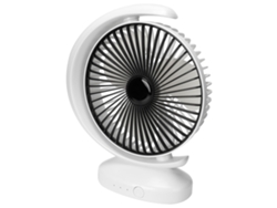 Ventilador eléctrico portátil con USB, 3 velocidades, blanco