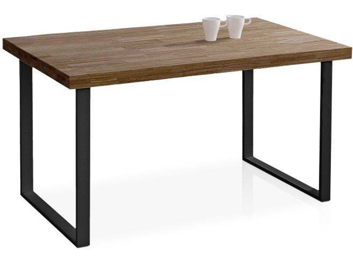 Mesa de Comedor ABECEDARIO boreal – Negro (Madera - 6 x 76,5 x 80 cm)