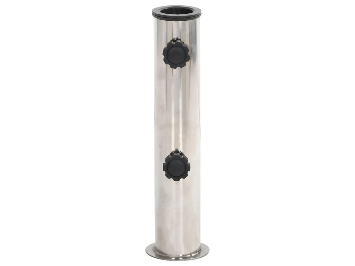 Maison Exclusive - Base De Sombrilla Para Mástil Ø38/48 Mm Acero Inoxidable Plata