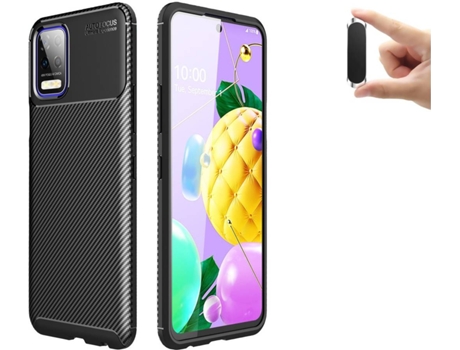 Carcasa y Soporte LG K52 Rugged Leather Negro