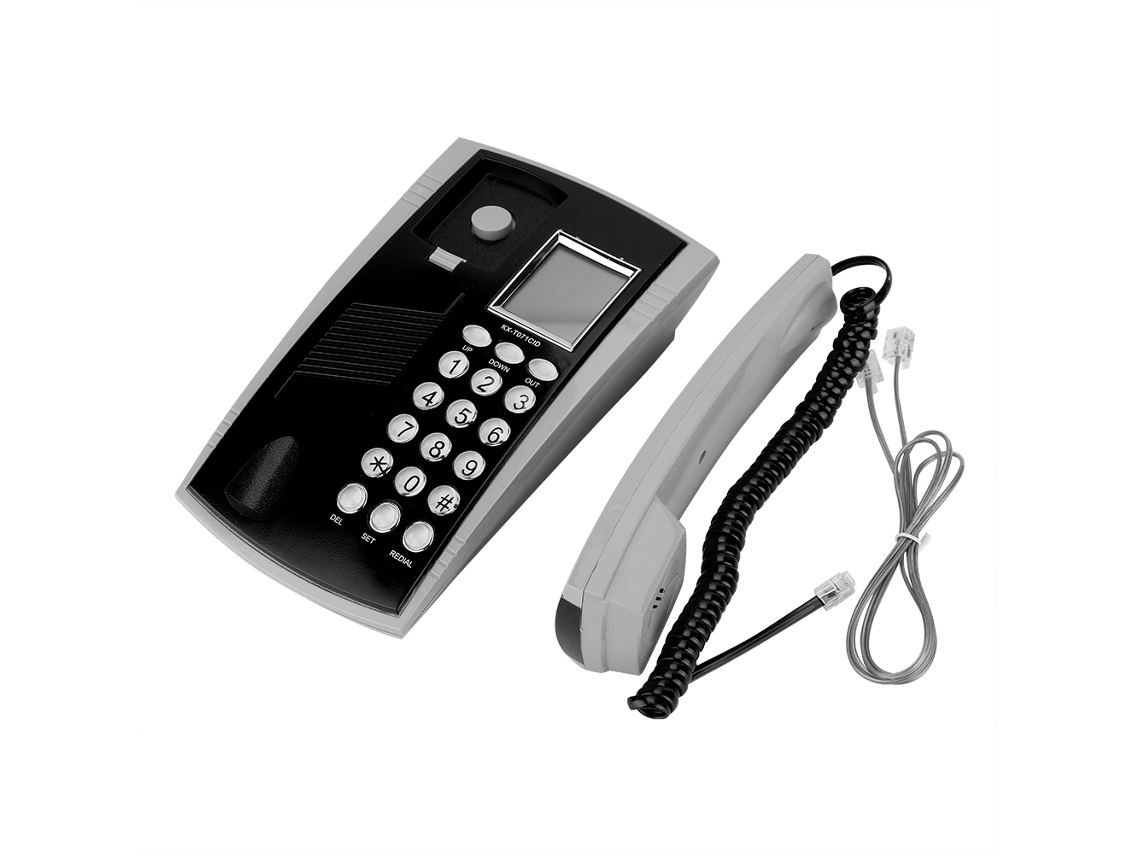 Teléfono Con Cable Kx T071cid Con Altavoz, Grabadora De Voz, Rj45 (6p2c), Negro