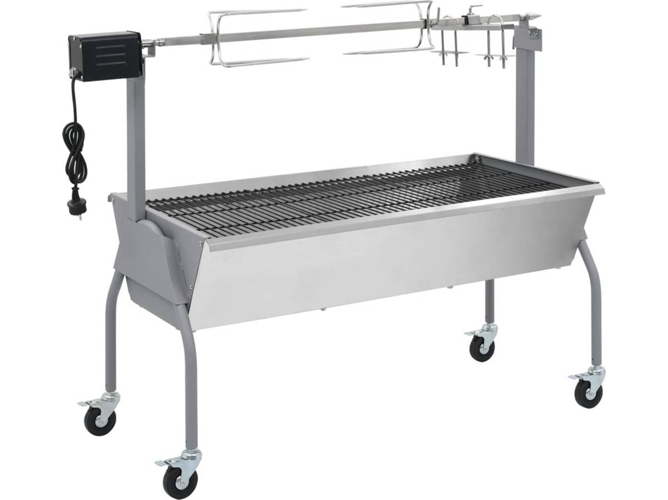 Parrilla De Barbacoa Con Asador Y Motor Eléctrico