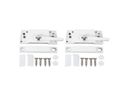 Cerradura para ventana corrediza, aleación de zinc, blanca, 2 juegos