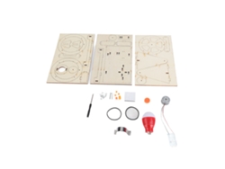Kit Educativo De Ciencia Con Modelo De Generador De Manivela De Madera Y Lámpara.